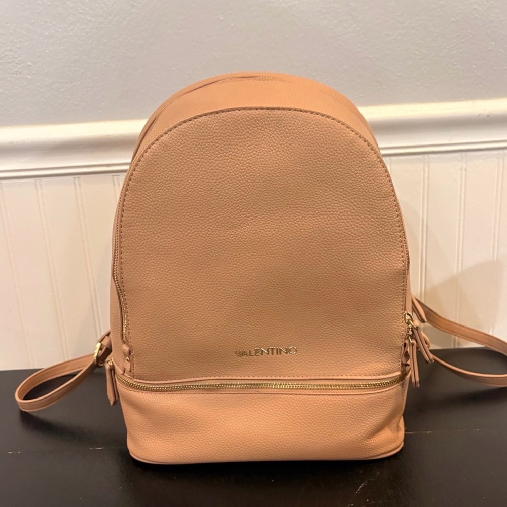 MARIO VALENTINO Bixton SPORT Tan faux leather Backpack Cuoio